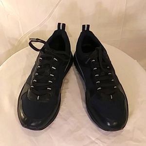 NWOT Zara Navy Blue Leather & Canvas Sneaker/Shoe